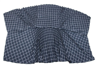 JOSEPH Check Draped Pleated Midi Skirt Black Size 38