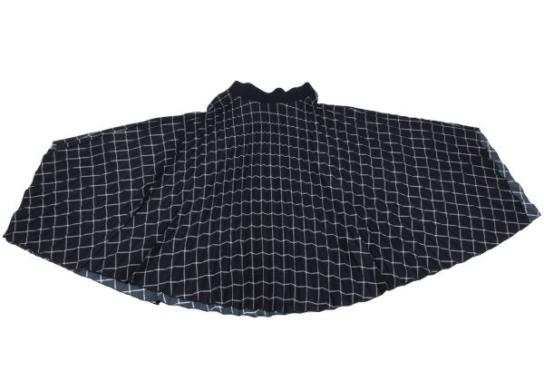 JOSEPH Check Draped Pleated Midi Skirt Black Size 38