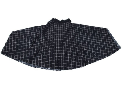 JOSEPH Check Draped Pleated Midi Skirt Black Size 38