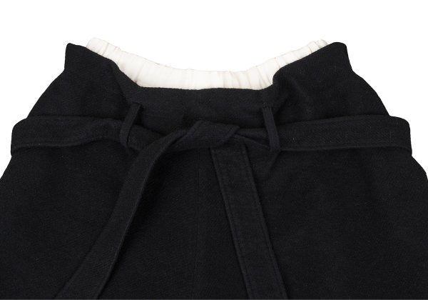 Y's Waist Layered Belted Wide Pants Black Size M