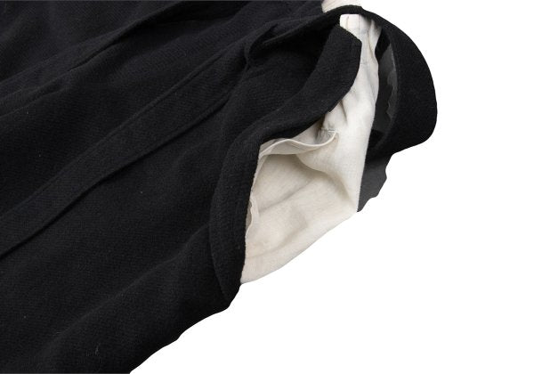Y's Waist Layered Belted Wide Pants Black Size M