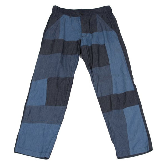 COMME des GARCONS SHIRT Patchwork Pants Blue-Gray Size M