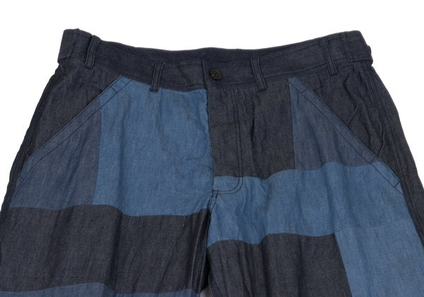 COMME des GARCONS SHIRT Patchwork Pants Blue-Gray Size M