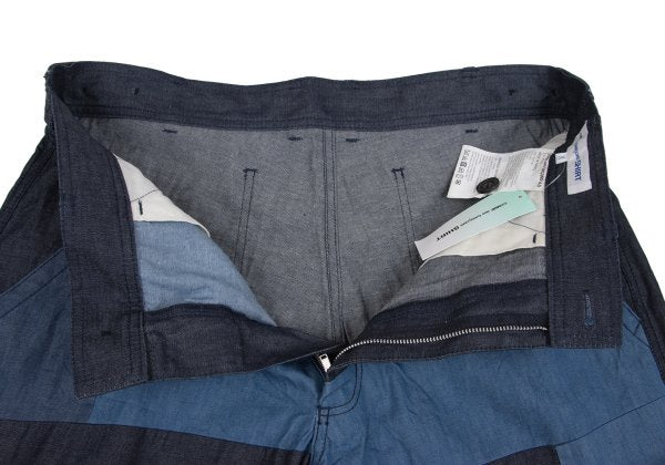 COMME des GARCONS SHIRT Patchwork Pants Blue-Gray Size M