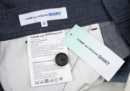 COMME des GARCONS SHIRT Patchwork Pants Blue-Gray Size M
