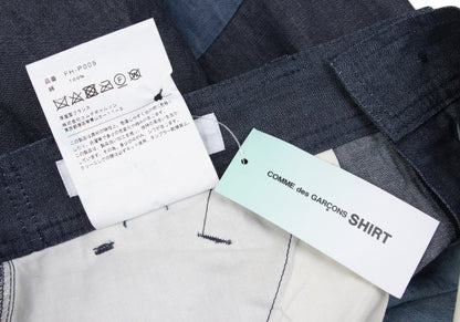 COMME des GARCONS SHIRT Patchwork Pants Blue-Gray Size M