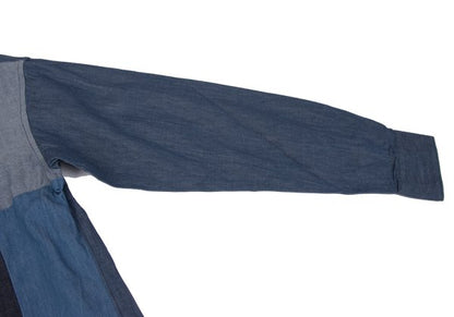 COMME des GARCONS SHIRT Patchwork Shirt Blue/Gray Size M