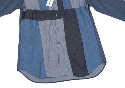 COMME des GARCONS SHIRT Patchwork Shirt Blue/Gray Size M