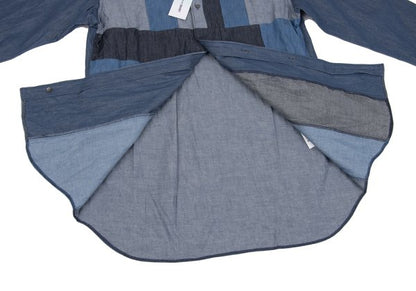 COMME des GARCONS SHIRT Patchwork Shirt Blue/Gray Size M