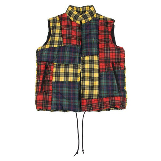 COMME des GARCONS SHIRT Padded Patchwork Vest Yellow Size X