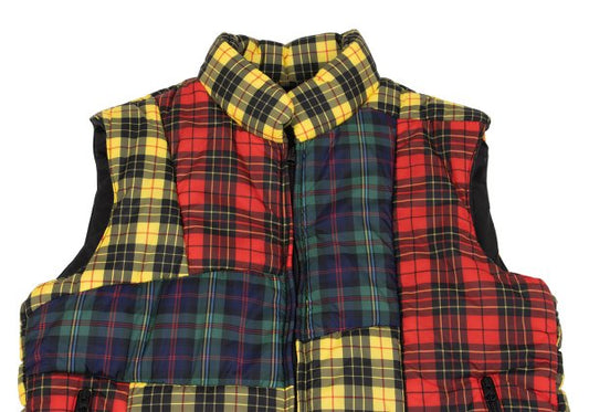 COMME des GARCONS SHIRT Padded Patchwork Vest Yellow Size X