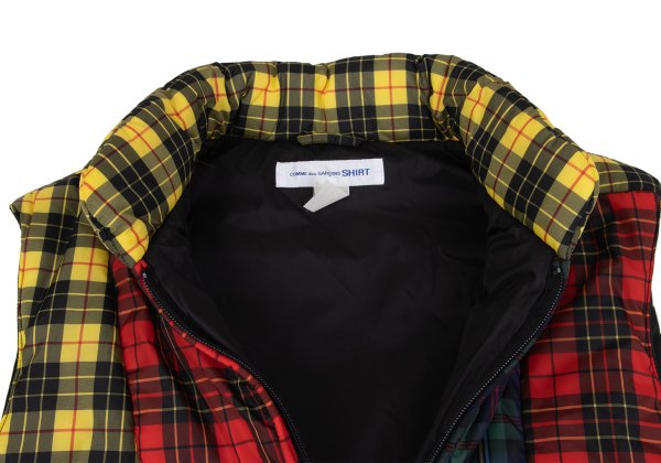 COMME des GARCONS SHIRT Padded Patchwork Vest Yellow Size X