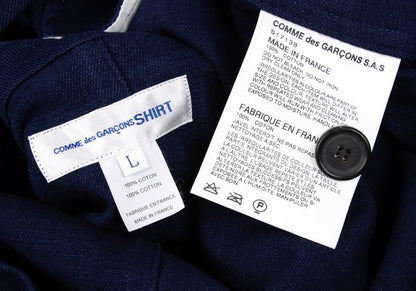 COMME des GARCONS SHIRT Indigo Cotton Jacket Blue Size L