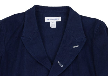 COMME des GARCONS SHIRT Indigo Cotton Jacket Blue Size L