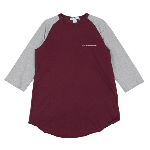 COMME des GARCONS SHIRT Logo Print Raglan Sleeve Red Size L