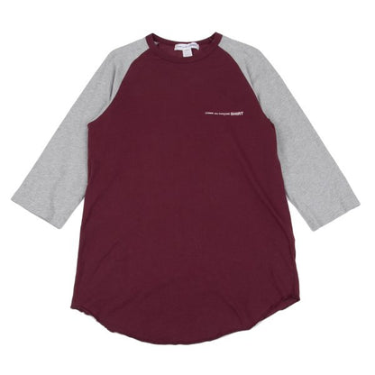 COMME des GARCONS SHIRT Logo Print Raglan Sleeve Red Size L