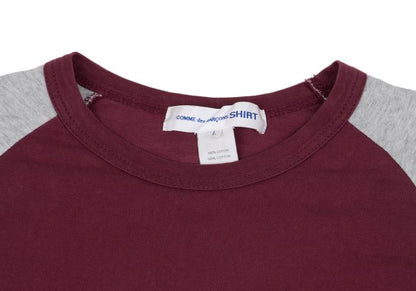 COMME des GARCONS SHIRT Logo Print Raglan Sleeve Red Size L