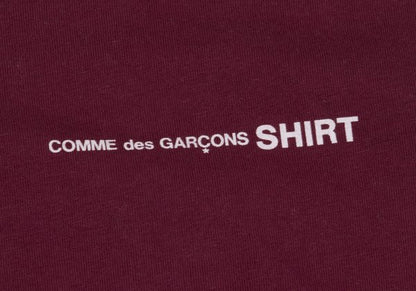 COMME des GARCONS SHIRT Logo Print Raglan Sleeve Red Size L