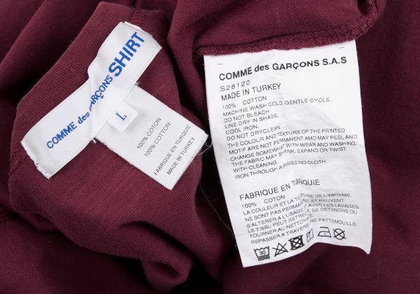 COMME des GARCONS SHIRT Logo Print Raglan Sleeve Red Size L