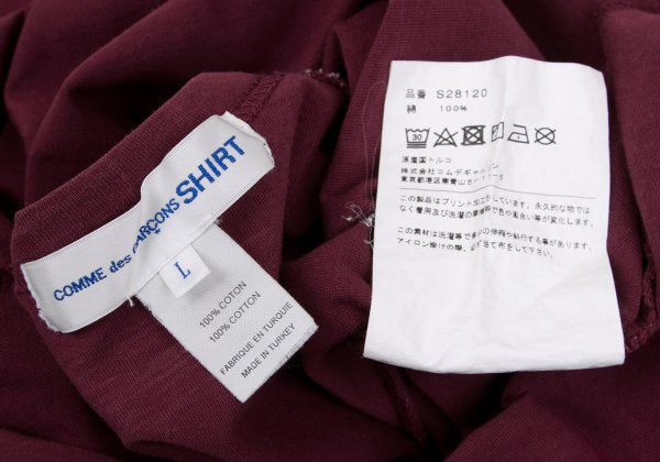 COMME des GARCONS SHIRT Logo Print Raglan Sleeve Red Size L