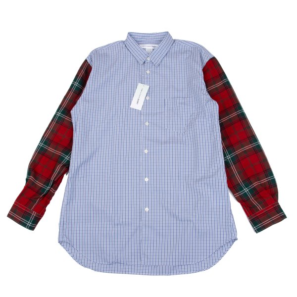 COMME des GARCONS SHIRT 09AW Mixed Check Shirt Blue Size L