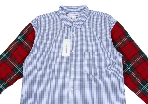 COMME des GARCONS SHIRT 09AW Mixed Check Shirt Blue Size L