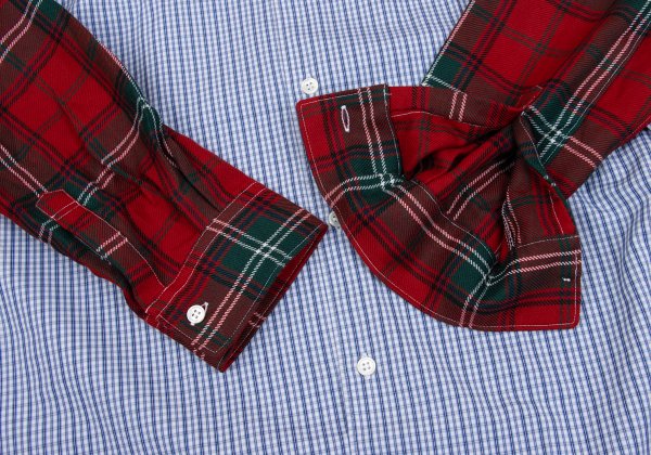 COMME des GARCONS SHIRT 09AW Mixed Check Shirt Blue Size L
