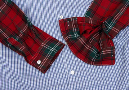COMME des GARCONS SHIRT 09AW Mixed Check Shirt Blue Size L