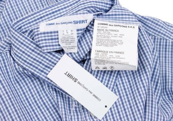 COMME des GARCONS SHIRT 09AW Mixed Check Shirt Blue Size L