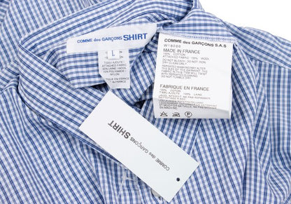 COMME des GARCONS SHIRT 09AW Mixed Check Shirt Blue Size L