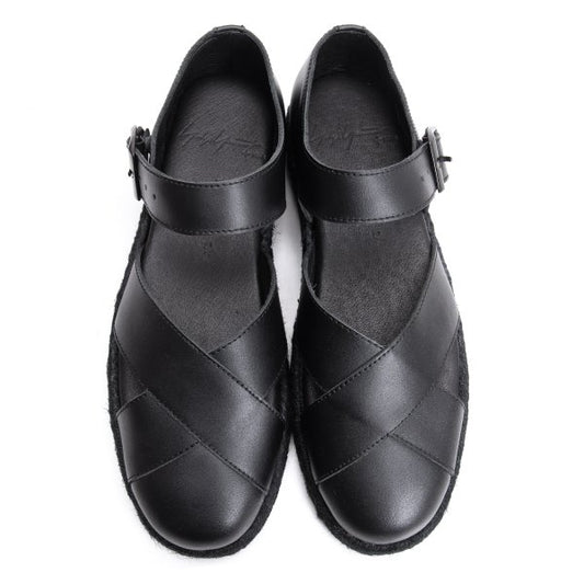 Yohji Yamamoto NOIR Cross Strap Sneakers Black Size 24.5CM