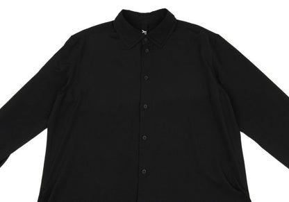 Ground Y Crepe Dechine Double Collar Long Shirt Black Size 3