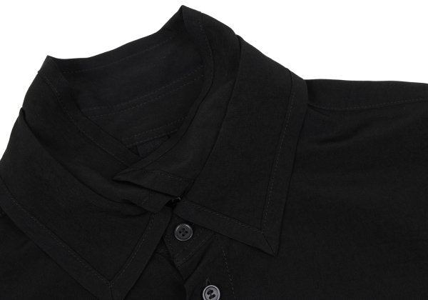 Ground Y Crepe Dechine Double Collar Long Shirt Black Size 3