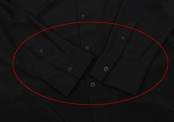 Ground Y Crepe Dechine Double Collar Long Shirt Black Size 3