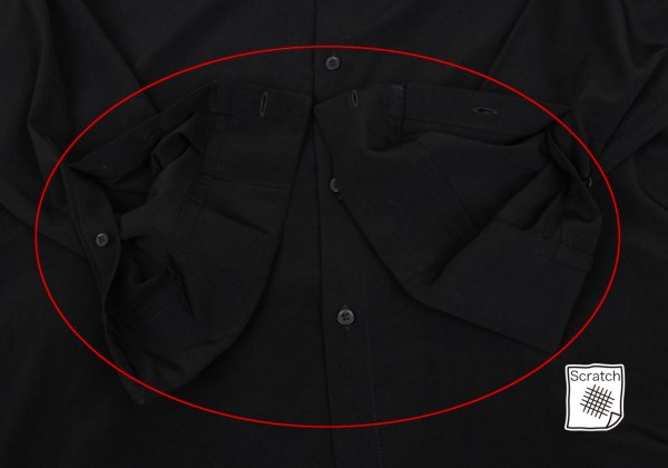 Ground Y Crepe Dechine Double Collar Long Shirt Black Size 3