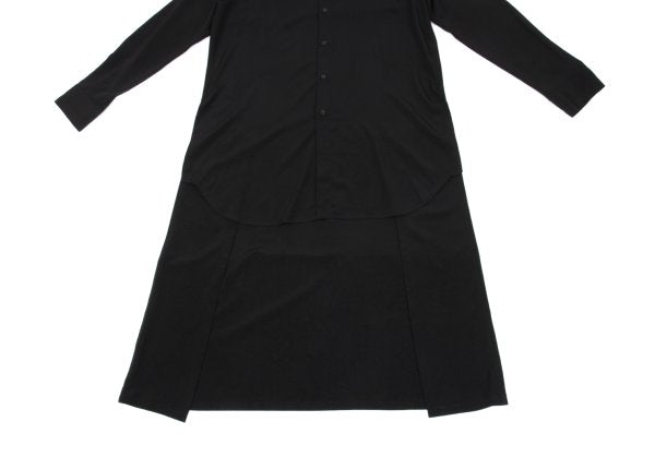Ground Y Crepe Dechine Double Collar Long Shirt Black Size 3