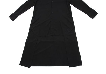 Ground Y Crepe Dechine Double Collar Long Shirt Black Size 3