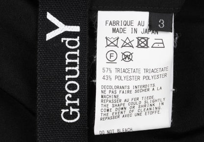 Ground Y Crepe Dechine Double Collar Long Shirt Black Size 3