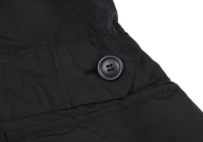 ISSEY MIYAKE MEN Poly Fur Trim Padded Long Coat Black Size M