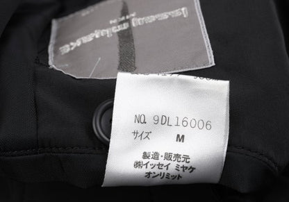 ISSEY MIYAKE MEN Poly Fur Trim Padded Long Coat Black Size M