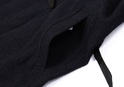 ISSEY MIYAKE MEN Alpaca Wool Leather Belted Coat Navy Size 2
