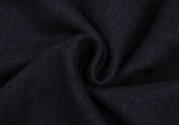 ISSEY MIYAKE MEN Alpaca Wool Leather Belted Coat Navy Size 2