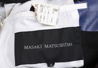 MASAKI MATSUSHIMA Linen Pigment Print Jacket Black Size 2
