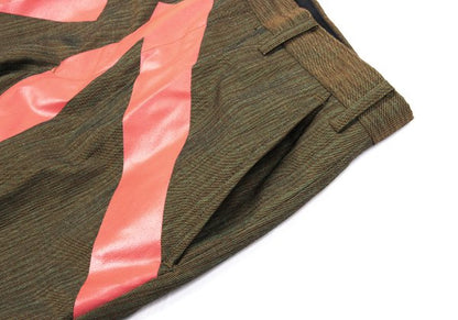MASAKI MATSUSHIMA Wool Blend Pigment Line Pants Khaki Size 2