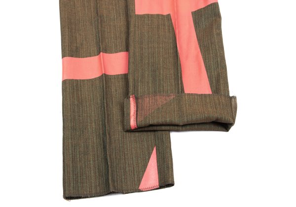 MASAKI MATSUSHIMA Wool Blend Pigment Line Pants Khaki Size 2