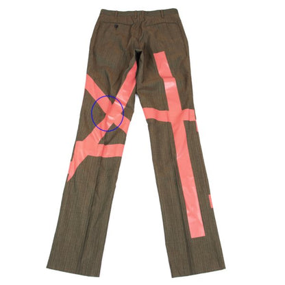 MASAKI MATSUSHIMA Wool Blend Pigment Line Pants Khaki Size 2
