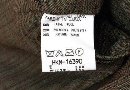 MASAKI MATSUSHIMA Wool Blend Pigment Line Pants Khaki Size 2