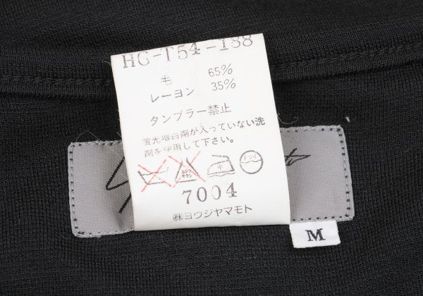 Yohji Yamamoto POUR HOMME 96AW Wool Rayon Neck Black Size M