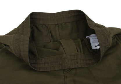 Y-3 Cotton Waist Panel Hoodie Green Size XL