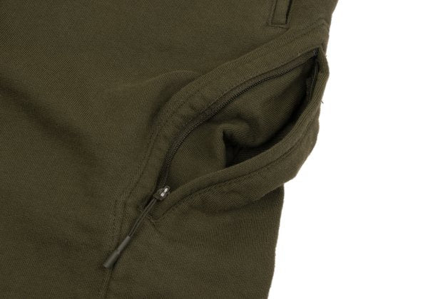 Y-3 Cotton Waist Panel Hoodie Green Size XL